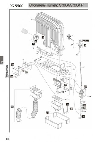 Запчасти для обогревателя TRUMA S 3004