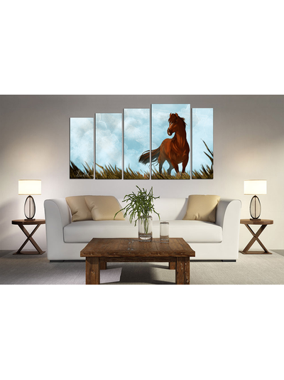 Модульная картина "Гордый мустанг"