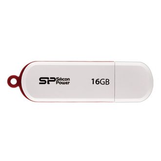Флеш-память Silicon Power LuxMini 320, 16Gb, USB 2.0, белый, SP016GBUF2320V1W