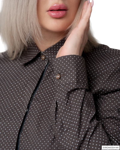 Блузка коричневая Чарми-W2FPB (36)