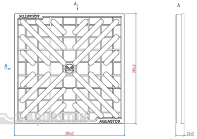 Водоприемная решётка. Чугунная щелевая
