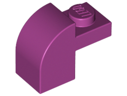 Slope, Curved 2 x 1 x 1 1/3 with Recessed Stud, Magenta (6091 / 6109953 / 6331922)