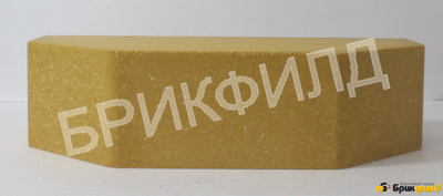 Кирпич облицовочный "Трапеция". Желтый. Кирпичный завод Брик Филд