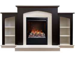 Электрокамин Скандинавия LUX BL-WT с очагом 3D Olympic