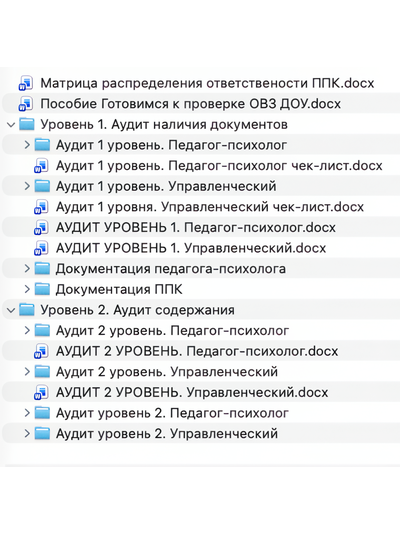 ПАКЕТ «ГОТОВИМСЯ К ПРОВЕРКЕ ПО СОПРОВОЖДЕНИЮ ДЕТЕЙ С ОВЗ И ИНВАЛИДНОСТЬЮ В ДОУ»