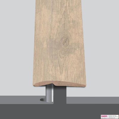 Профиль переходной Haro Дуб Бергамо Антик Белый 411013