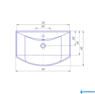 Раковина  «Стиль-75», цвет белый
