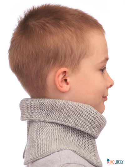 Шарф(снуд)  22-33 двойной, цвет серый размер 2