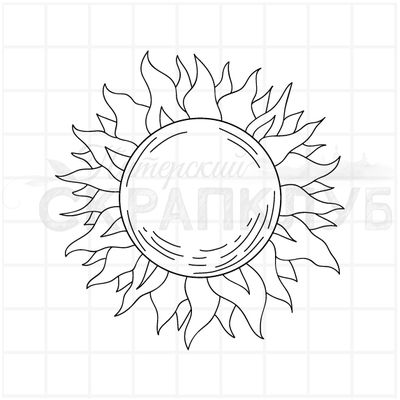 штамп звезда солнце