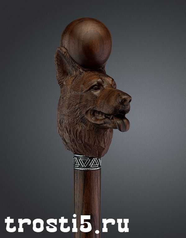 Трость "Овчарка с Шаром"