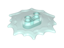 Power Burst, Minifigure Pedestal 5 x 5 x 2/3, Trans-Light Blue (73304 / 6334268)