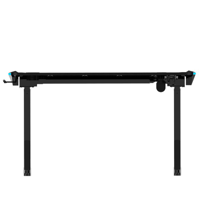 Компьютерный стол FoxGear FG-ZE-49B с электроприводом и RGB-подсветкой 125 см черный