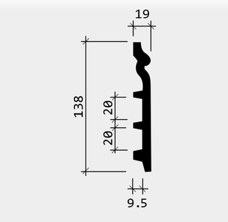 Плинтус 1.53.110 - 138*19*2000мм