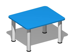 Стол детский регулируемый по высоте 4-местный из ЛДСП