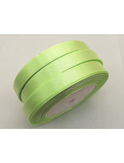 Лента атласная 12 мм, цвет желто мятный  арт. 80