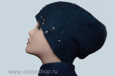 синяя итальянская шапка и шарф визио зима 2019 Саранск фото шапок и шарфов Италии