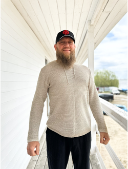 "Кольчужка" из вязаного льна