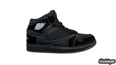 NIKE AIR JORDAN 1 TRAVIS SCOTT BLACK PHANTOM С МЕХОМ (40-45)