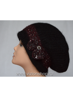 Объемный вязаный женский берет Италия Vizio 6464 фото