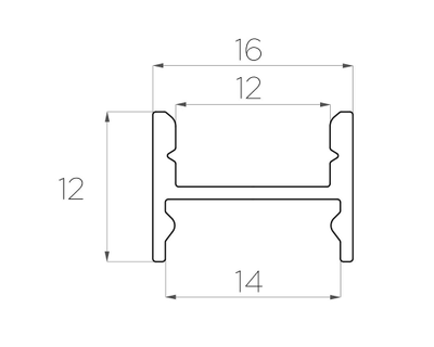 Алюминиевый профиль 4L-1216-S ANOD