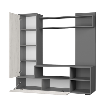 Гостиная Евро-2 графит/дуб крафт белый (БТС)