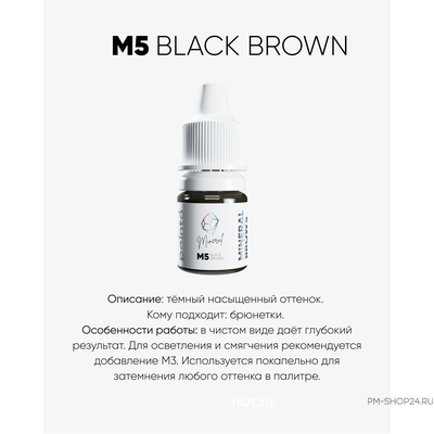 Пигмент для бровей Peinto M5 Black Brown