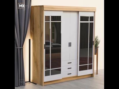 Шкаф-купе Лорд Дуб вотан/Белый гладкий  (Эра)