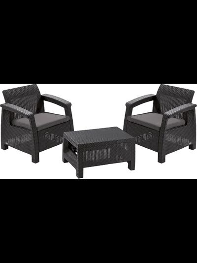 Комплект мебели Корфу Уикенд (Corfu Weekend) графит