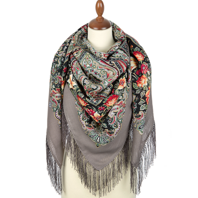 Павловопосадский платок Цветочный калейдоскоп 1789-1