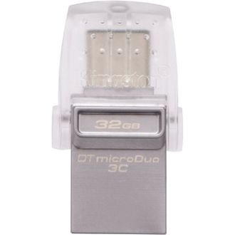 Флеш-память Kingston microDuo 3C, 64Gb, USB 3.1 G1, Type-C, с, DTDUO3C/64GB