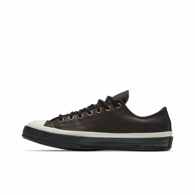 Converse brown leather low sales