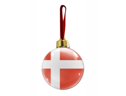 Новогодний ёлочный шар Дания
