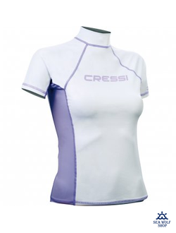 Футболка Рашгард Cressi RASH GUARD Лайкра жен. белая, S-38