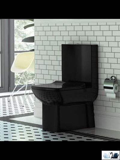 Унитаз-биде Creavit LARA LR360-00SM00E-0000, в комплекте с бачком, напольный, черного цвета, матовый