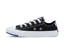 Детские кеды Converse (конверс) Chuck Taylor All Star Logo Play черные низкие