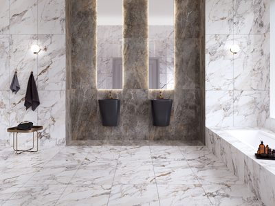 MARBLE-X, 60х120 см, керамогранит,  Бреча Капрайа Белый Лаппато Ректификат (9 мм), K949747LPR