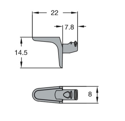 Полкодержатель Titus без шипа