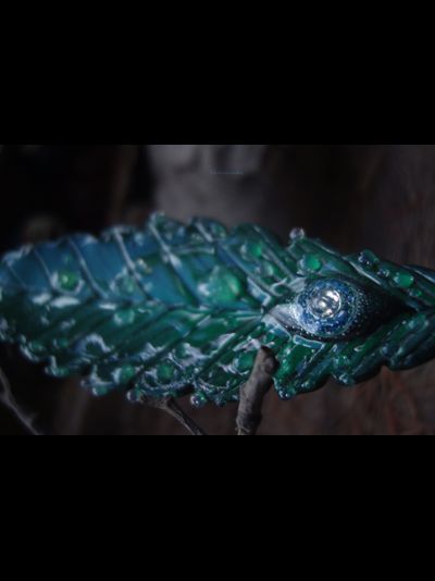 &quot;Наблюдающий лист&quot;, необычная брошь в стиле фэнтези