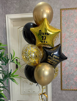 Фонтан в чёрно-золотых тонах