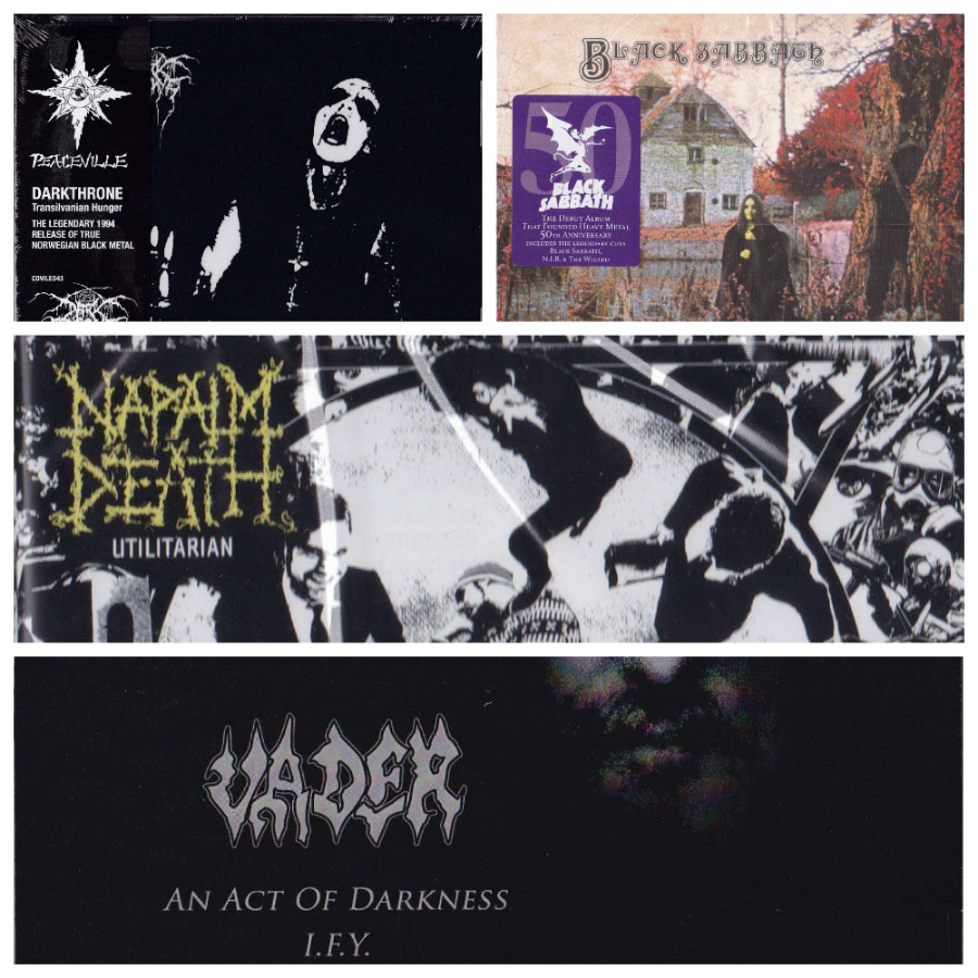 Darkthrone, Napalm Death, Black Sabbath, Vader, 