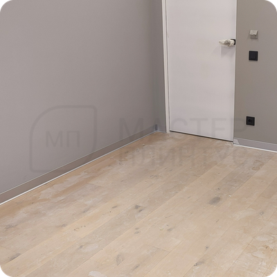 Плинтус алюминиевый ПЛ-100 3000х100х10 мм. Серебро матовое