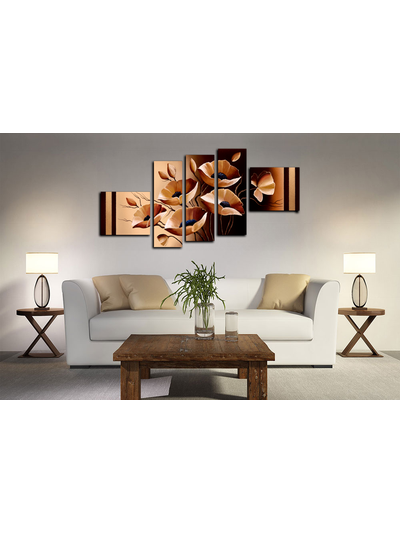 Модульная картина "Необычные цветы"