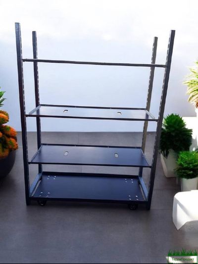 Евро тролль - тележка для цветов (НОВАЯ) в комплекте 3 полки- влагостойкая фанера 6мм.