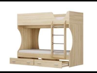 Кровать двухъярусная Д2 Дуб сонома (Олмеко)