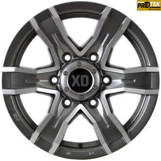 Комплект дисков R15 6,0J ET+33 6*139,7 Sakura Wheels 4156 Темно-серый с полировкой (№ 359)