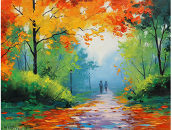 Купить греющую картину с фото репродукции Золотая осень