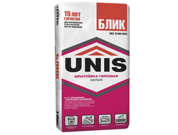 Купить UNIS Юнис Блик шпатлевка гипсовая для внутренней отделки 25 кг в Ангарске, Иркутске, Усолье