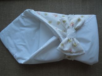 Одеяло в хлопке с кружевом  (д/сезон), р-р: 85*85 см.