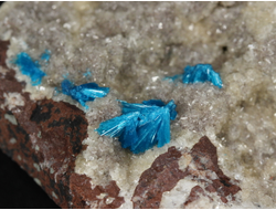 Кавансит, кристаллы на породе, Индия (44*41*20 мм, 52 г) №28637