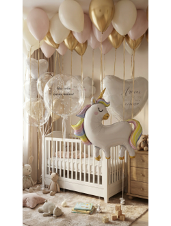 Набор шаров на выписку Мы тебя очень любим